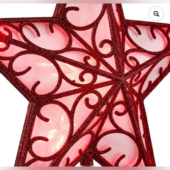 NWT Red Star Battery-Operated LED Christmas Tree Topper, 9”x11” by Holiday Time - Picture 4 of 7